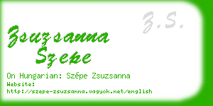 zsuzsanna szepe business card